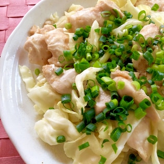 簡単！鶏むね肉とキャベツのレンジ蒸し